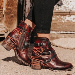 Freebird Crue Boots Size 9 Great Condition Brown Leather Ankle Boots